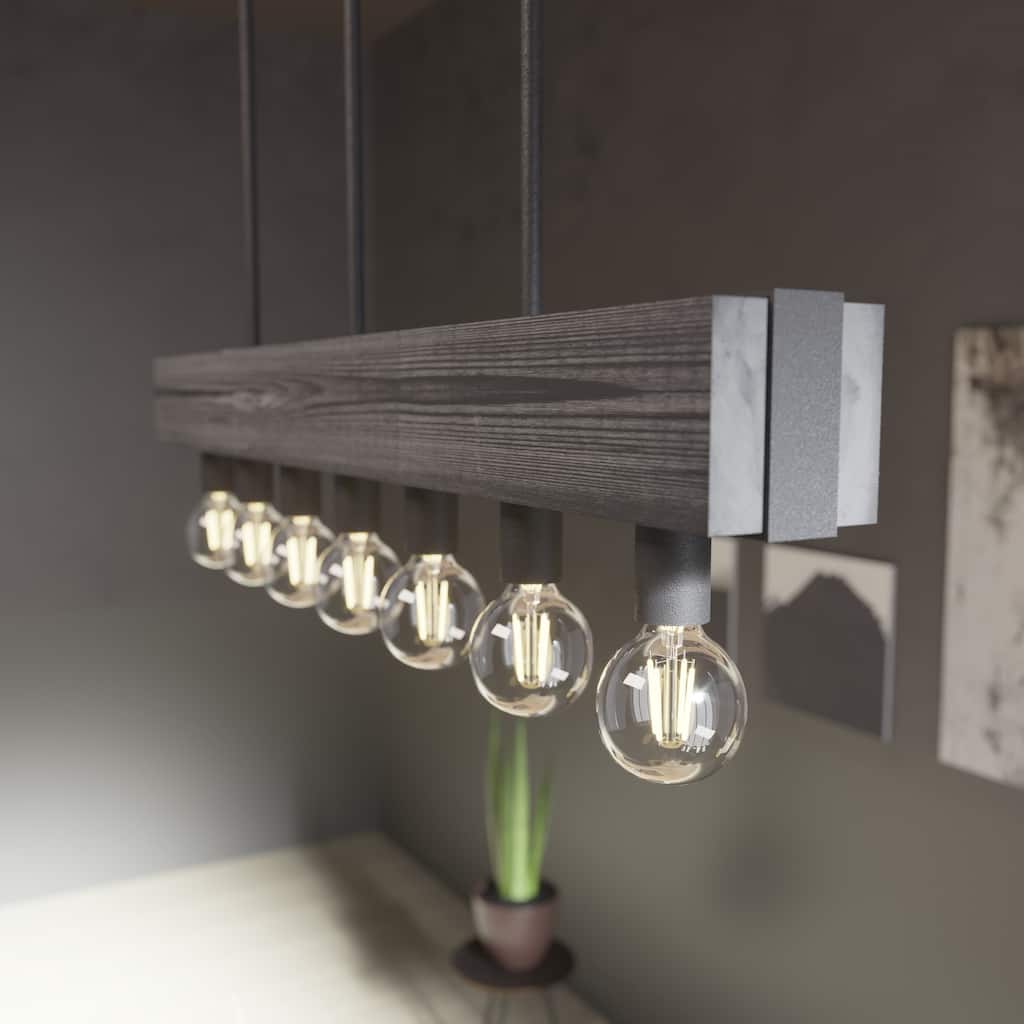 Hunter Donelson Linear Chandelier - Rustic, Farmhouse, Industrial - Kitchen Island, Dining Room