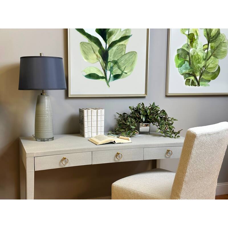Ivy Arrangement in a Square Glass Pot - Green