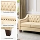 preview thumbnail 64 of 65, Mateo 82.28" Wide Transitional Genuine Leather Sofa with Nailhead Trim and Button-Tufted Back