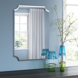 Allan Andrews Copper Grove Bromley Scalloped Frameless Wall Mirror - 24 x 36