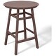 preview thumbnail 27 of 111, Polytrends Laguna Hdpe All Weather Outdoor Patio 35" Round Bar Table