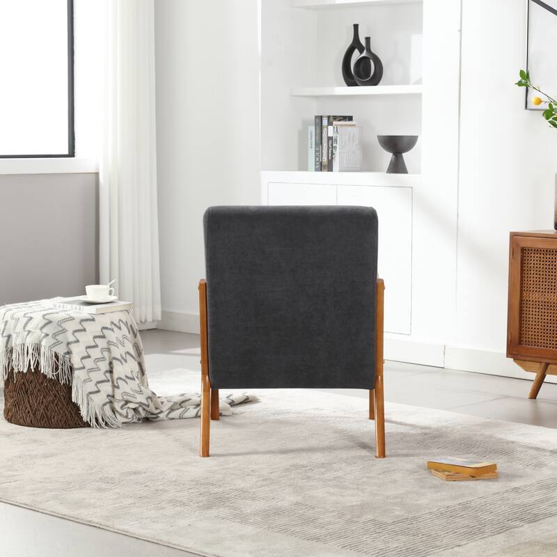 Modern Accent Chair Solid Wood Padding Lounge Armchairs - 23.23" * 29.53" * 30.71"