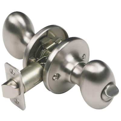 Design House Egg Series Privacy Knob Fits Doors 1-3/8" to 1-3/4" Thick