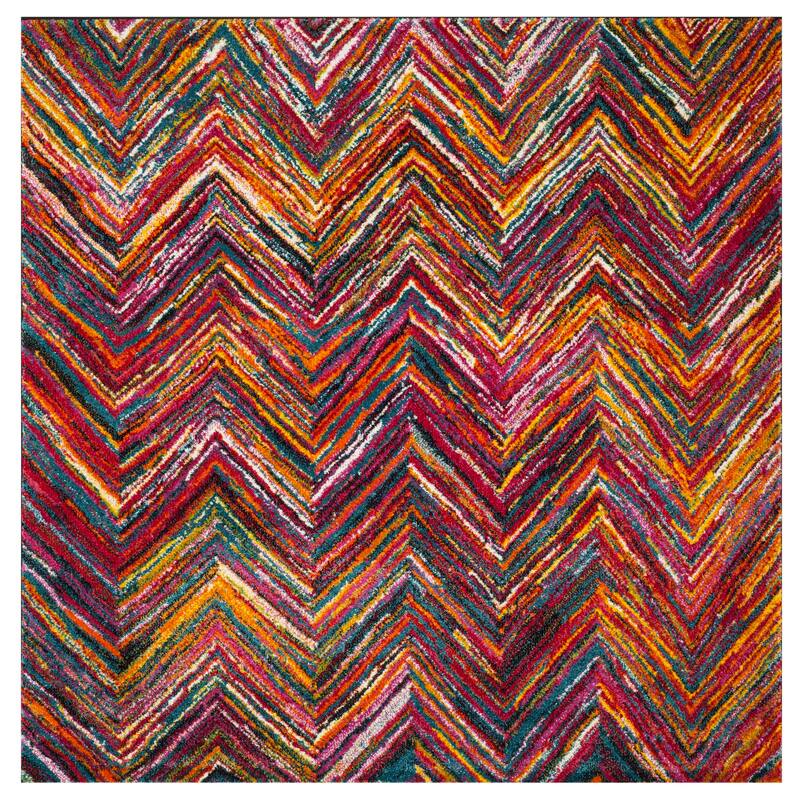 SAFAVIEH Aruba Frohmut Boho Abstract Rug - 6'7" Square - Multi