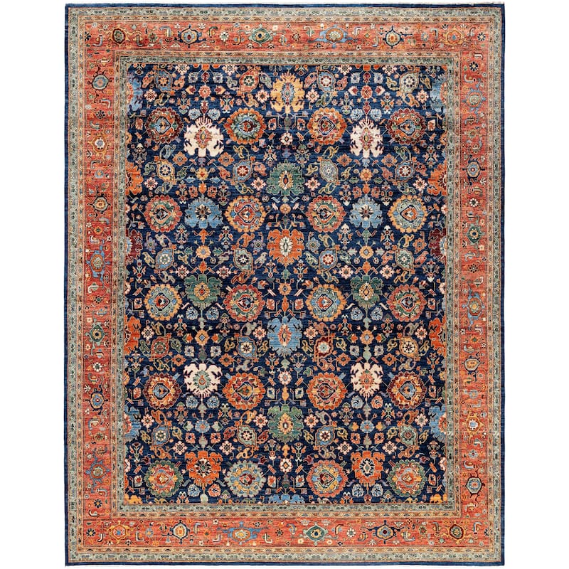 Serapi One-of-a-Kind Hand-Knotted Area Rug - Blue - 9' 2" x 11' 9"