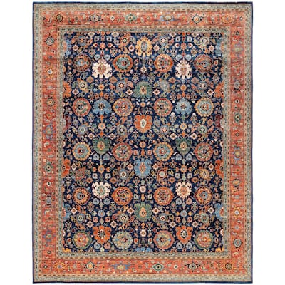 Serapi One-of-a-Kind Hand-Knotted Area Rug - Blue - 9' 2" x 11' 9"