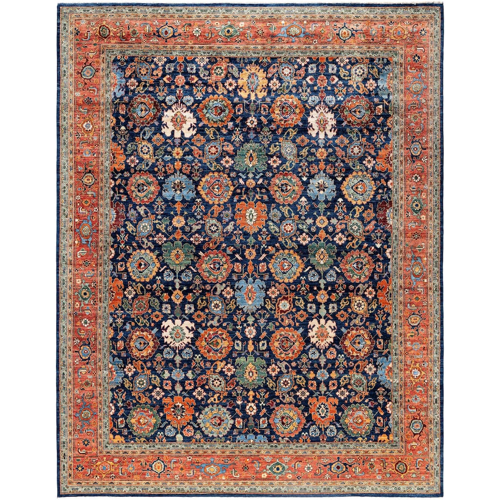 Serapi One-of-a-Kind Hand-Knotted Area Rug - Blue - 9' 2" x 11' 9"