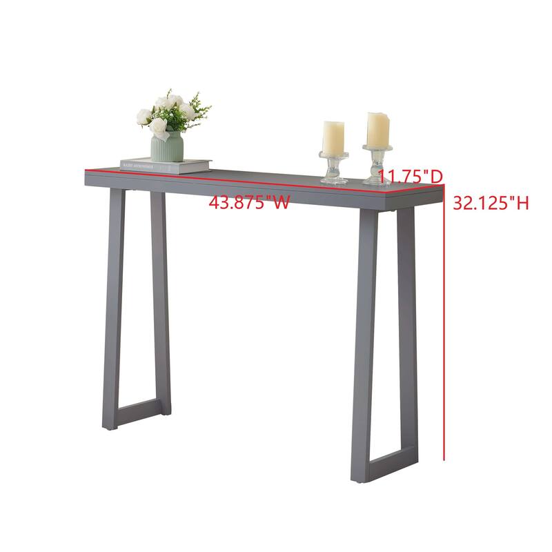 Claude Collection Wood 44" Modern Console Table with Shelf