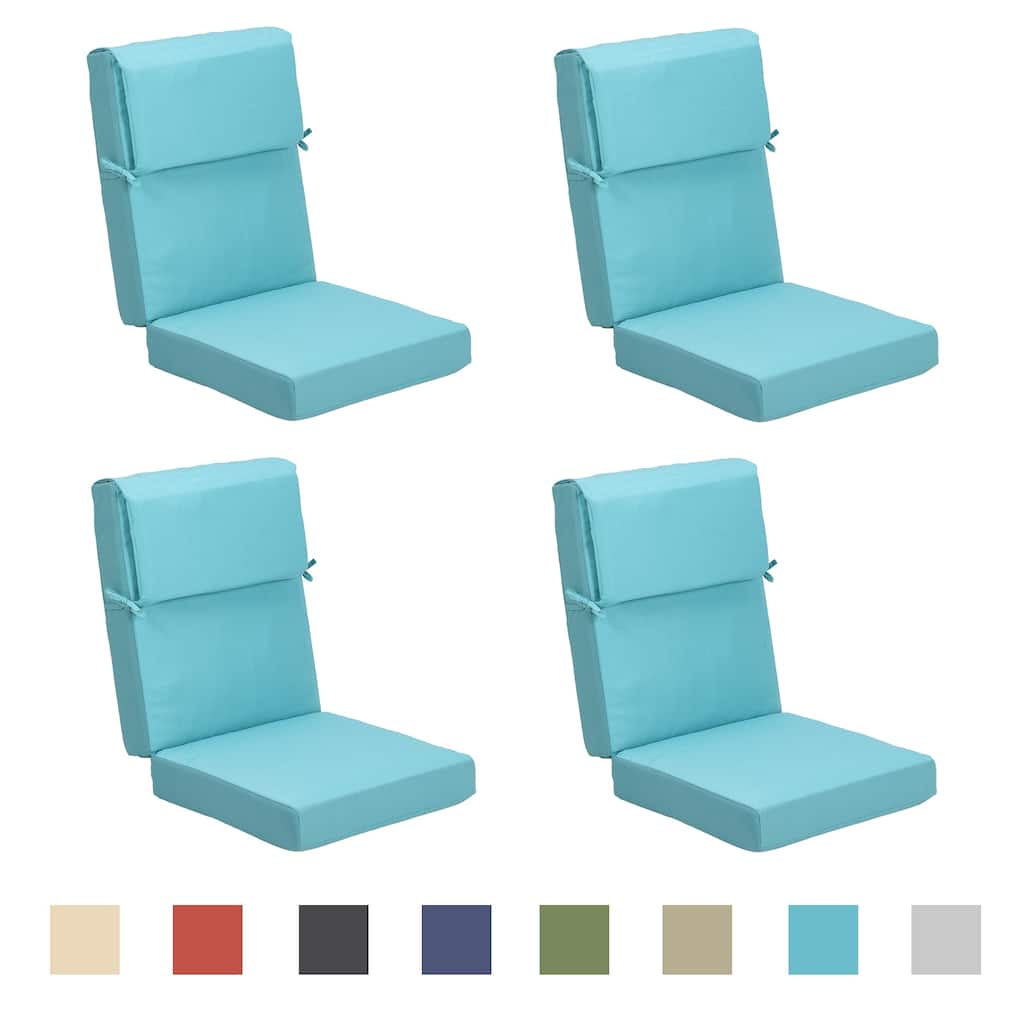 Aoodor Patio High Back Chair Cushions Set of 4