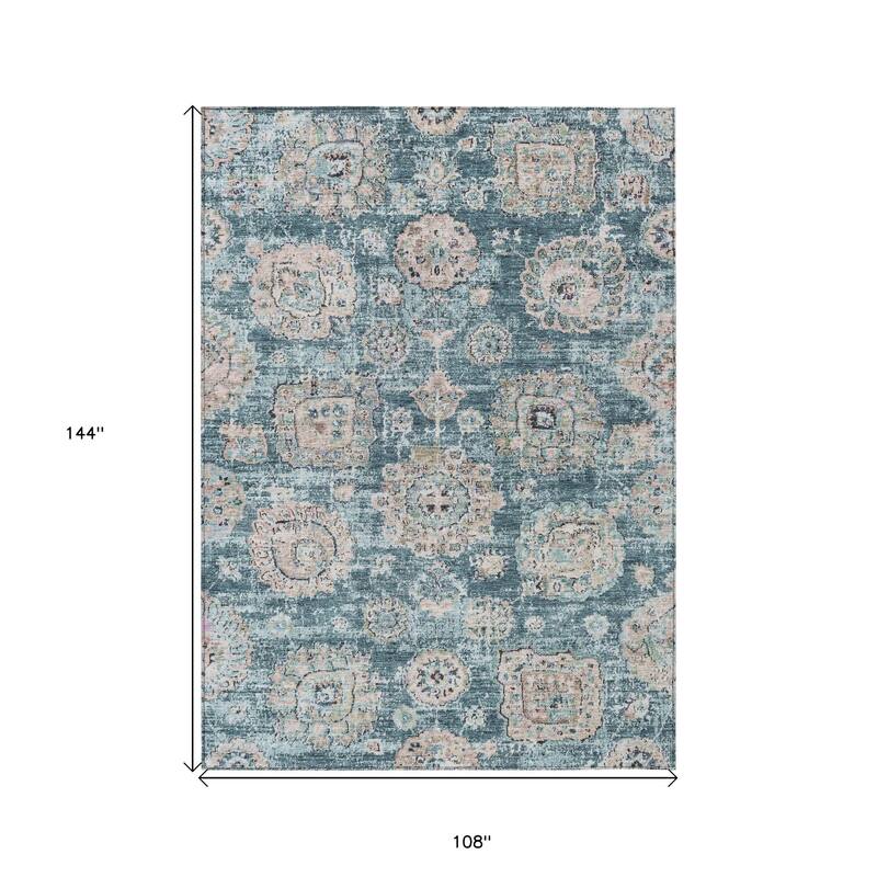 HomeRoots Floral Transitional Rectangle Outdoor Rug