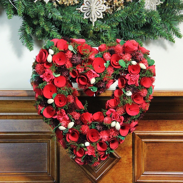 Northlight 14-in H Valentine's Day Wreath in the Seasonal