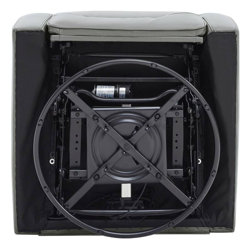 Spruce & Spring Regan Leather Power Recliner Swivel Glider Rocker with Power Headrest