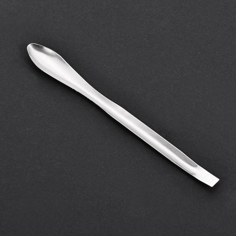 Micro Scoop Stainless Steel Reagent Sample Spoon Lab Spatulas 5Pcs