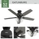 preview thumbnail 3 of 16, Hunter Gatlinburg Ceiling Fan w/ LED Light Kit, Handheld Remote - Transitional- EASY INSTALLATION