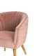 preview thumbnail 3 of 1, Rosslyn Pink Velvet Barrel Chair - 29.5"H x 27.5"W x 26.4"D