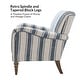 preview thumbnail 18 of 47, Seip Classic and Contemporary Striped Arm Chair with Spindle Legs by HULALA HOME