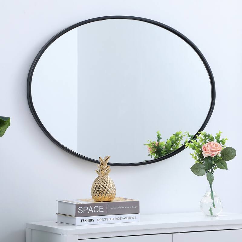 Carson Carrington Labbemala Metal Frame Oval Mirror