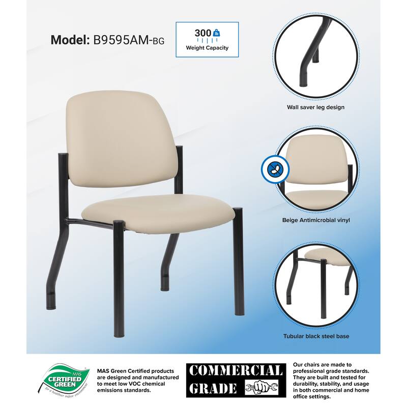 Boss Office Products Big and Tall Antimicrobial Guest Chair