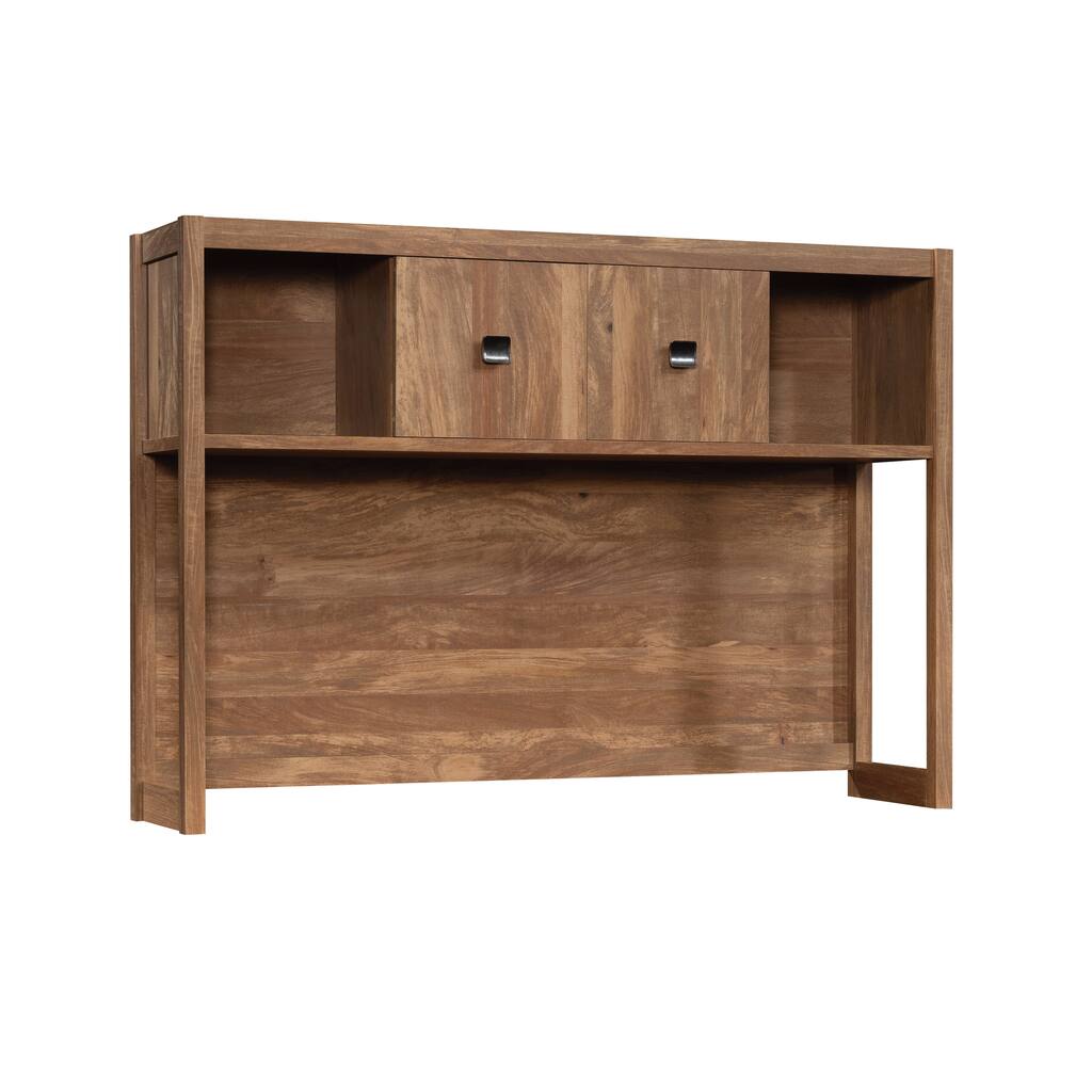 Wood Hutch with Hidden Storage, Brown - 59.96" W x 14.09" D x 42.21" H