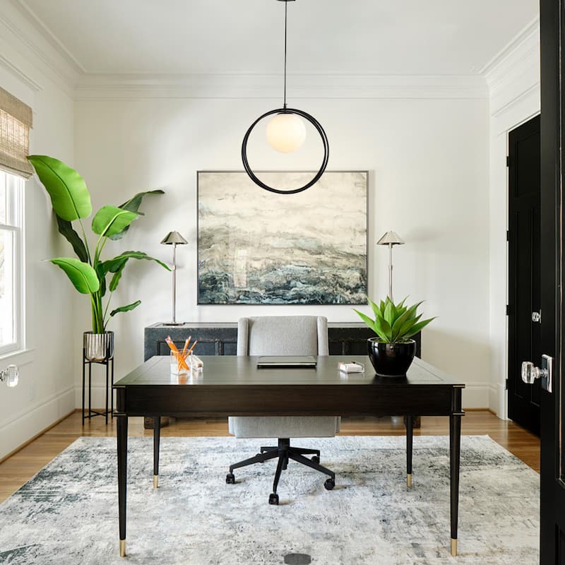 1-Light Modern Minimalist Ring Globe Chandelier