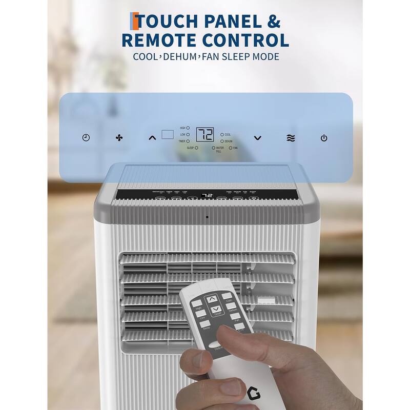 Portable Air Conditioner, 8000 BTU Air Conditioner for Bedroom with 3-in-1 Cooling