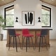 preview thumbnail 59 of 120, Skara Swivel Bar Stool, Upholstered Bar Height Chair with Bentwood Frame