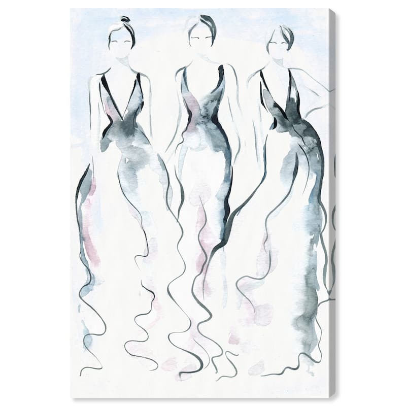Wynwood Studio Canvas Fashion and Glam Pose White and Modern & Contemporary Wall Art Canvas Print