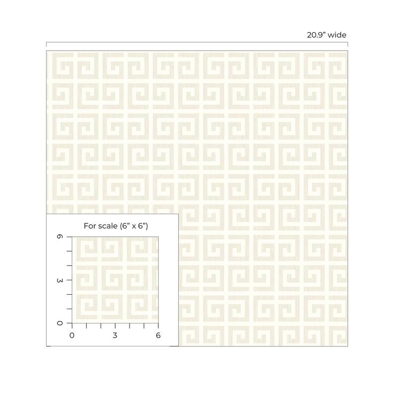 Seabrook Designs Major Greek Key Non-Woven Unpasted Wallpaper
