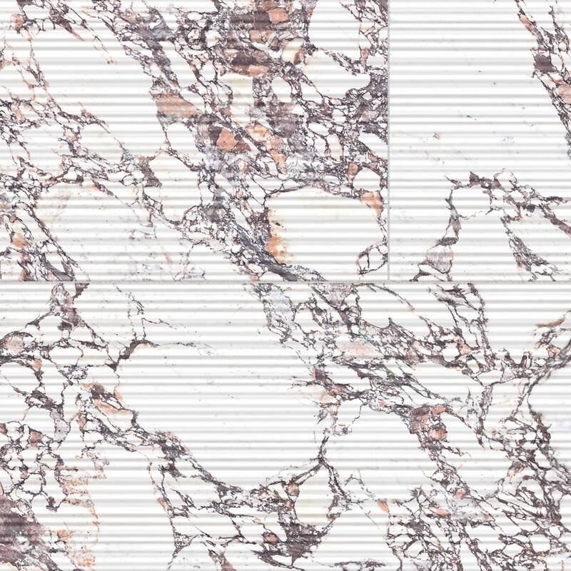 Merola Tile Touche Pleated Deco Rubis 23-1/2" x 47-1/8" Porcelain Floor and Wall Tile