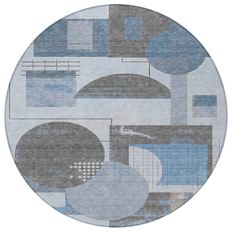 HomeRoots Geometric Modern Rectangle Outdoor Rug