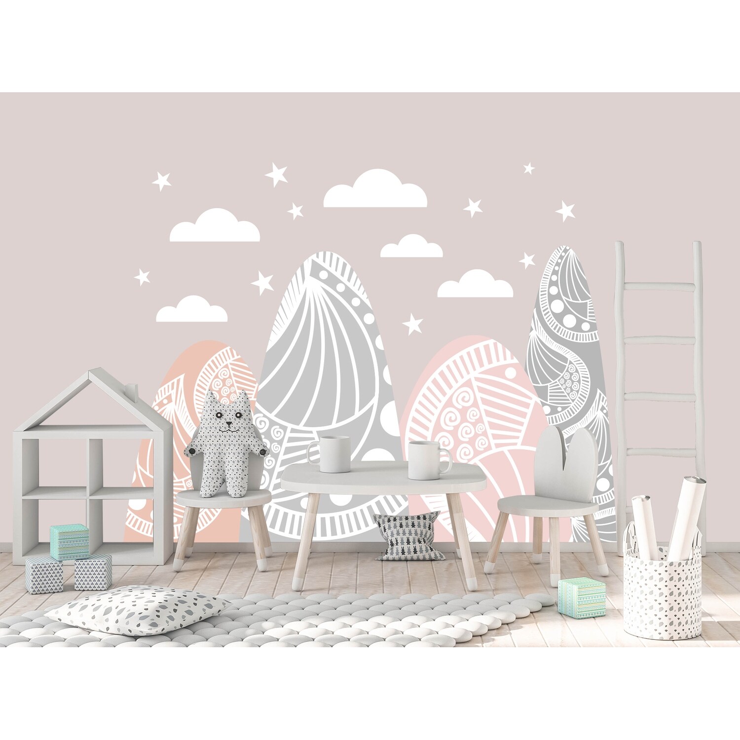 Mountains Wall Decal Nursery Girl Mancave Decor-image