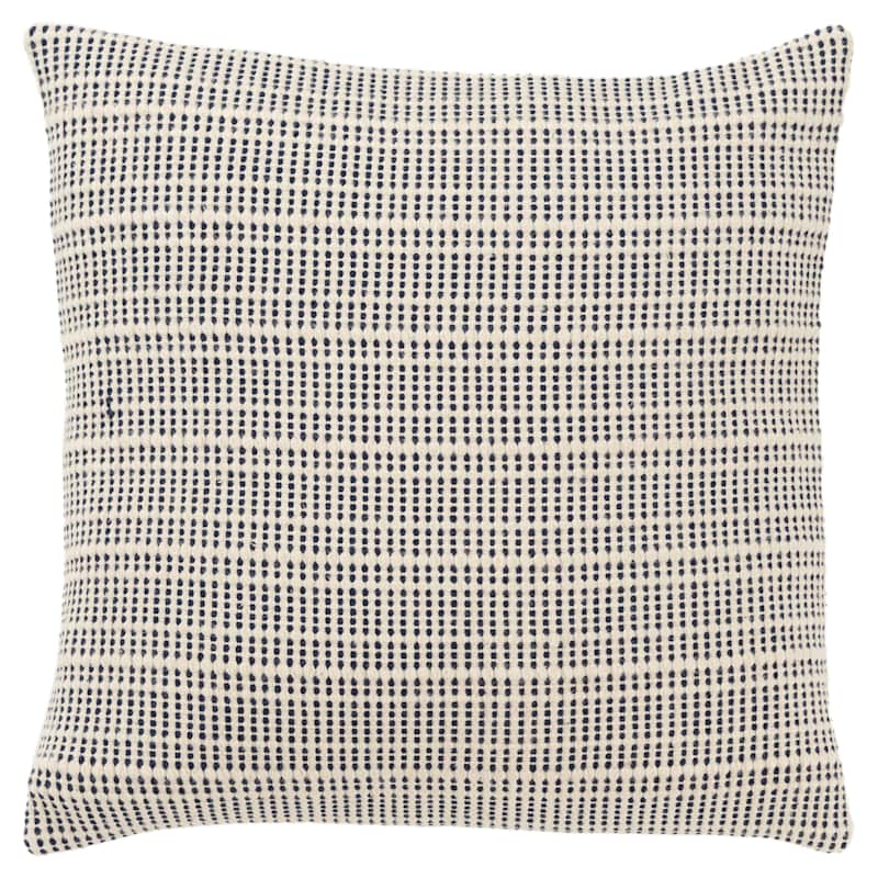 Rizzy Home Transitional Down Filled Pillow - 20" x 20" - Navy