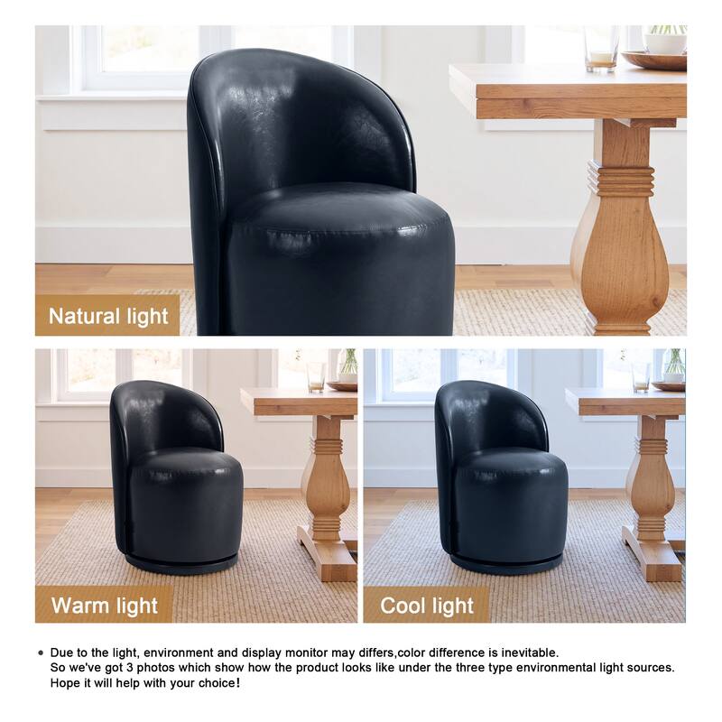 23" W Upholstered Swivel Side Chair for Dining Room, Balcony, Parlour