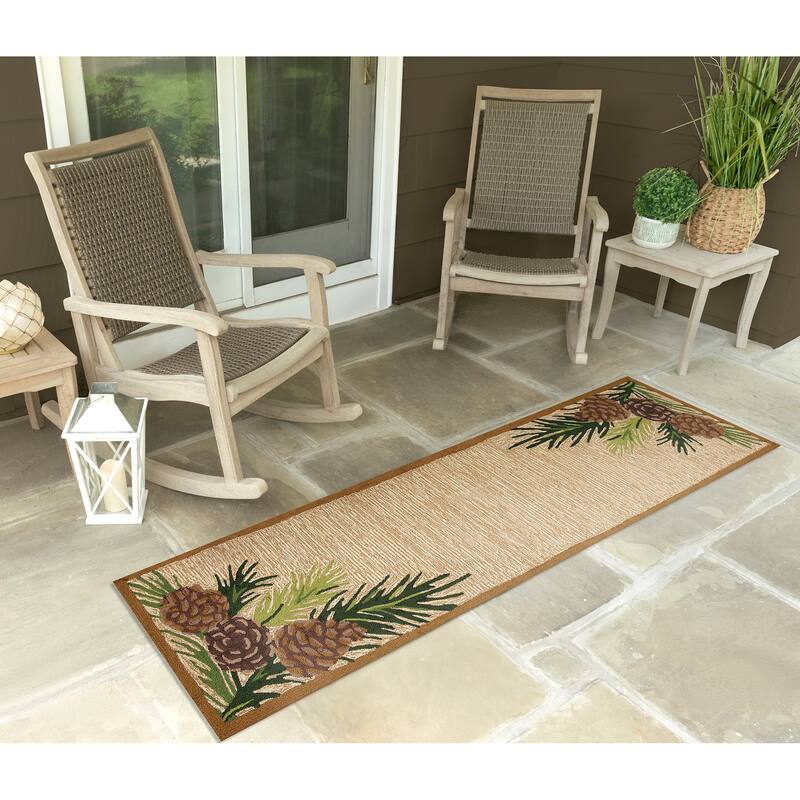 Liora Manne Ravella Forest Border Indoor/Outdoor Rug