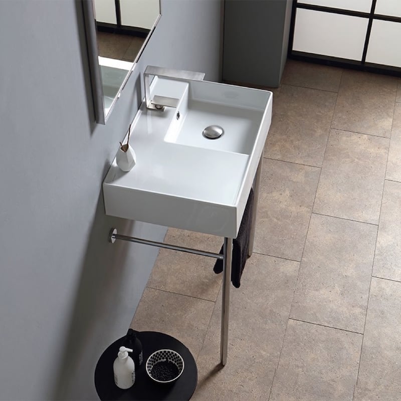 Nameeks Scarabeo Teorema 2.0 24" Rectangular Ceramic Console Bathroom
