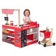 preview thumbnail 2 of 30, Costway Kids Grocery Store Playset Wooden Pretend Play Supermarket - See Details Red + White