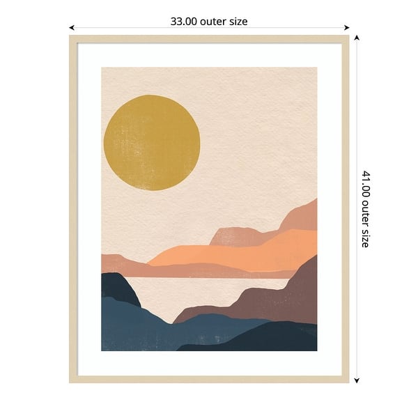 dimension image slide 0 of 2, Amanti Art Paper Mesa II by June Erica Vess Wood Framed Wall Art Print - Svelte Natural