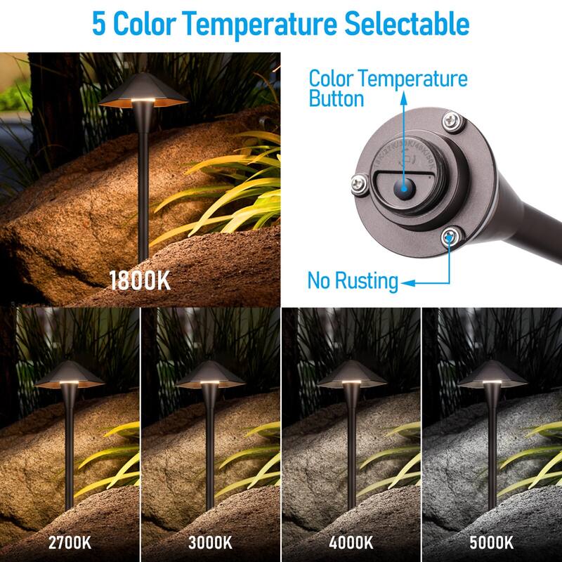 Low Voltage Pathway Landscape Lights, 12-24V AC/DC, IP65 Outdoor Walkway Light, Aluminum