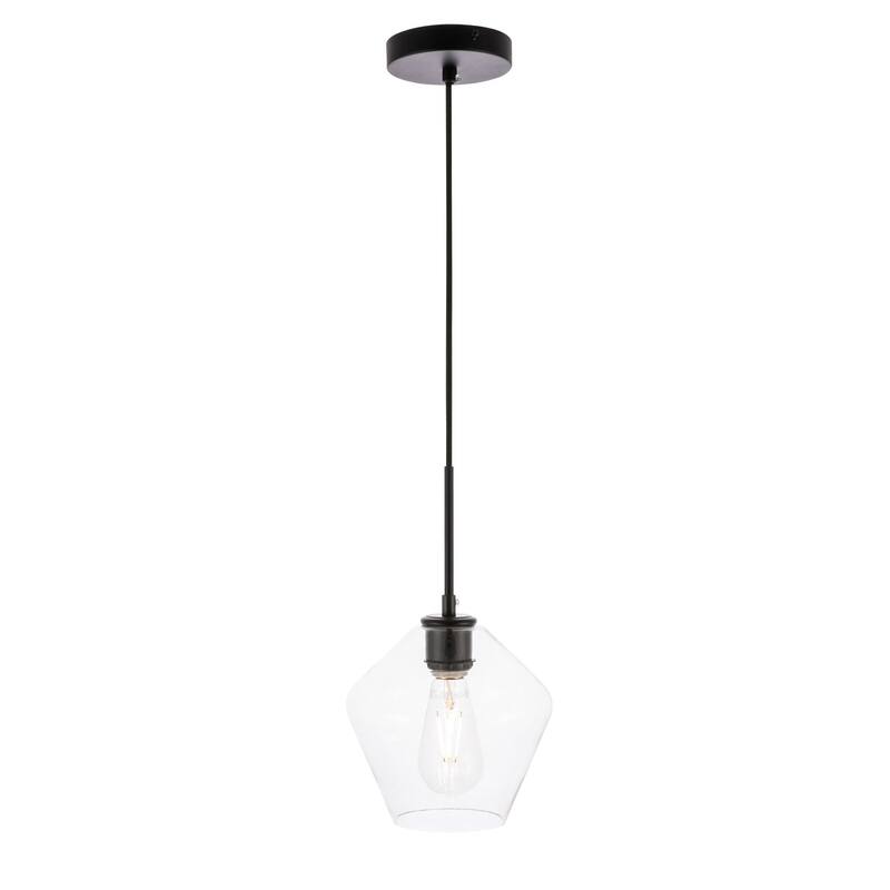 Elegant Lighting Gene Single Light 8" Wide Mini Pendant with Clear
