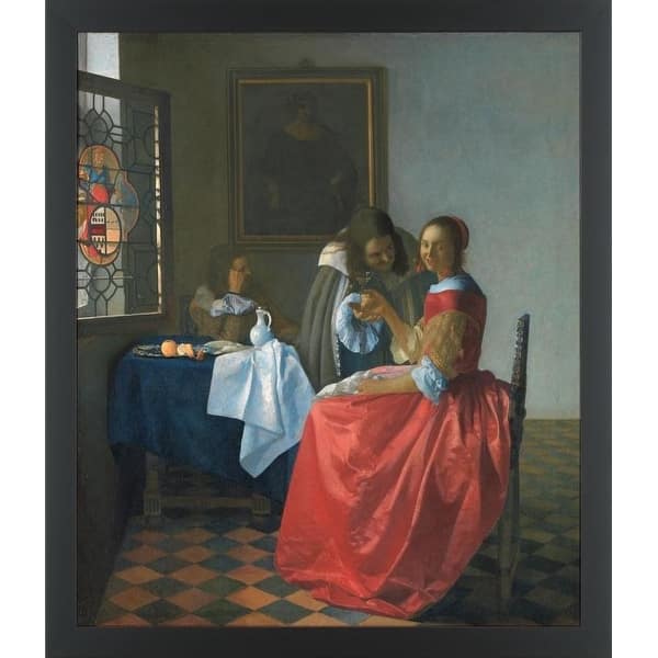 Shop Easy Art Prints Johannes Vermeer S The Girl With A Wine