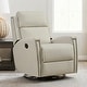 preview thumbnail 18 of 52, Jerome Swivel Glider Recliner Nursery Chair Manual Push Back Recliner Beige