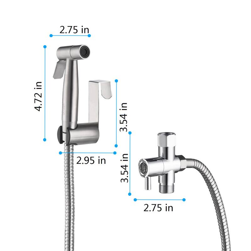Topcraft Stainless Steel Handheld Toilet Bidet Sprayer