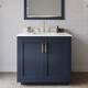 Option Dark Blue / White Quartz Top / Brushed Gold