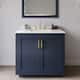 Option Dark Blue / White Quartz Top / Brushed Gold