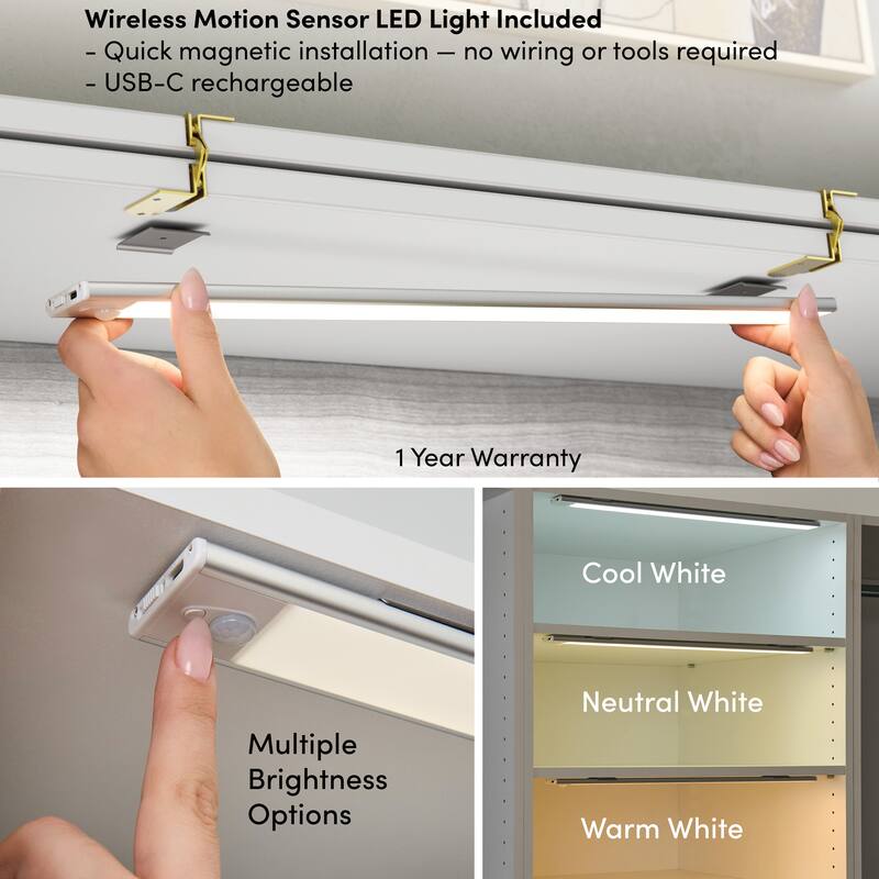 Bestar Borealis 57W Full Murphy Cabinet Bed with Pullout Drawer