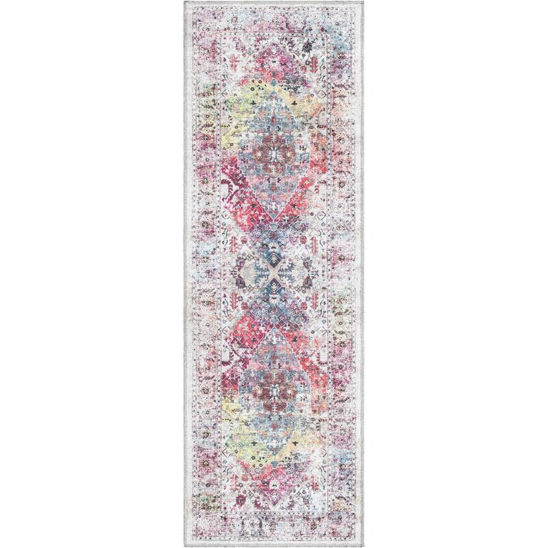 Traditional Tira Collection Area Rug - 2'x6' - Multi