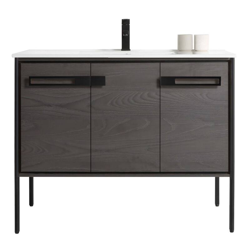 Fine Fixtures Oakville Bathroom Vanity with White Ceramic Sink