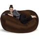 preview thumbnail 52 of 92, 6-foot Bean Bag Lounger Large Memory Foam Bag Chair Lounger Chocolate