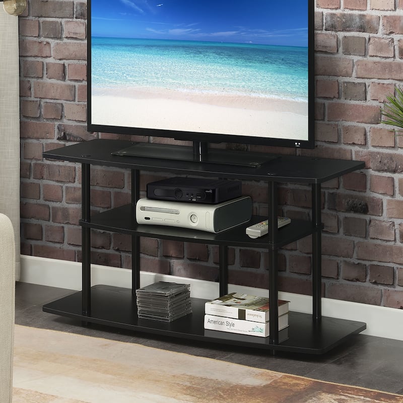 Convenience Concepts Designs2Go No Tools 3 Tier Wide TV Stand - Black/Black