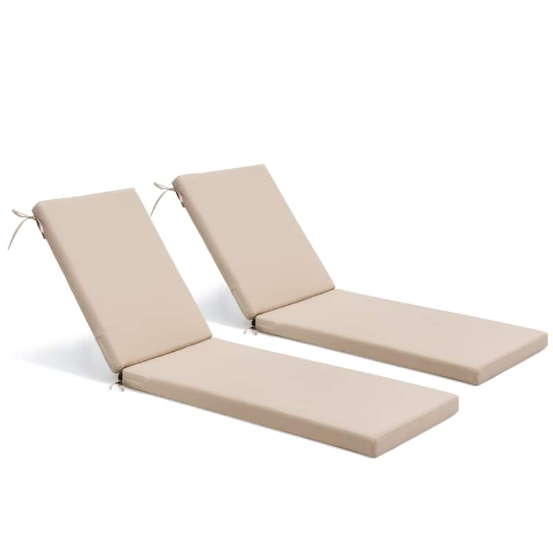 Pellebant Outdoor Patio Chaise Lounge Cushion - 2PC- 71.8" - Beige
